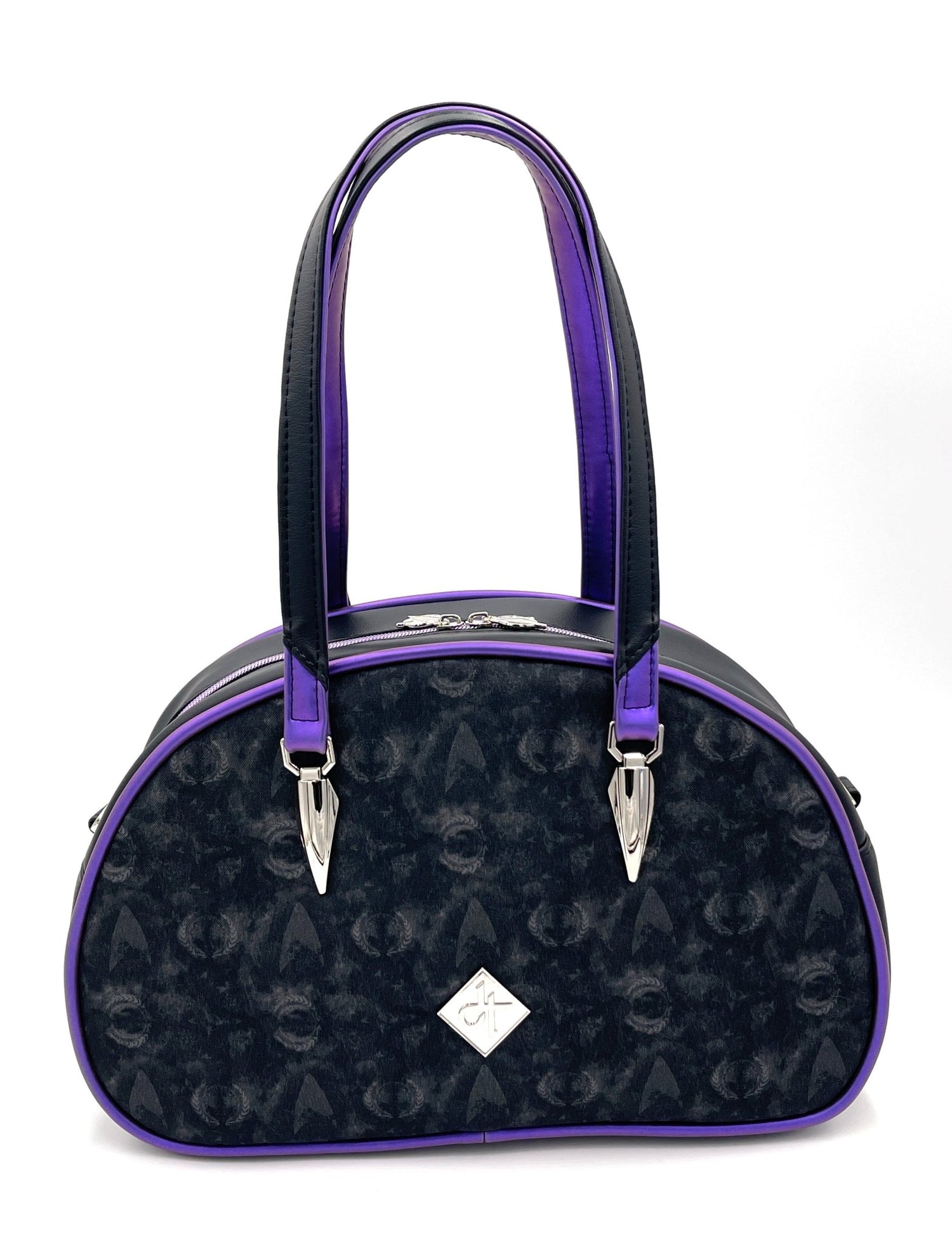 Purple Floral Trek Bowler Bag - DefiantThreads