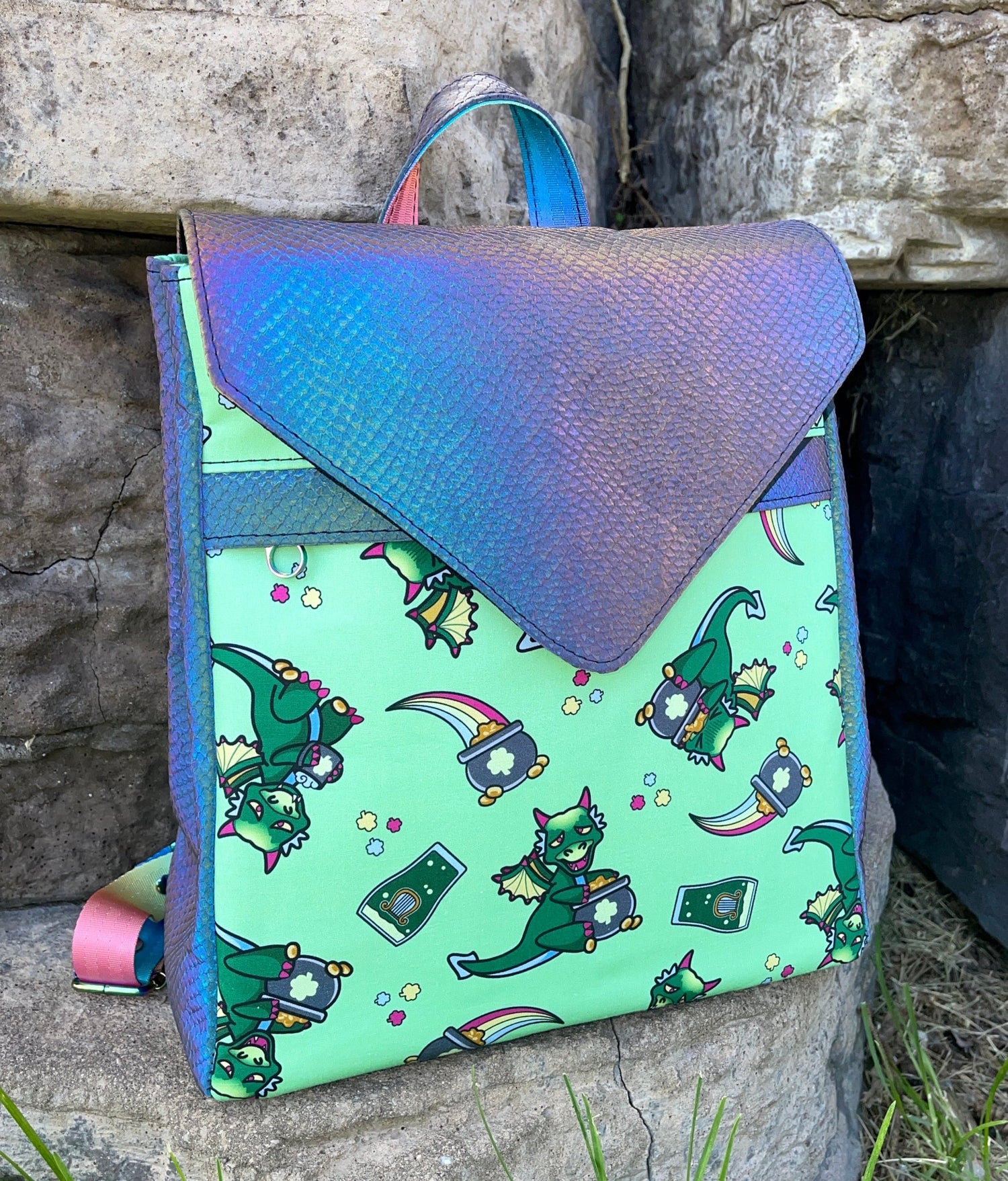 Reflective Dragon Scale Backpack - DefiantThreads