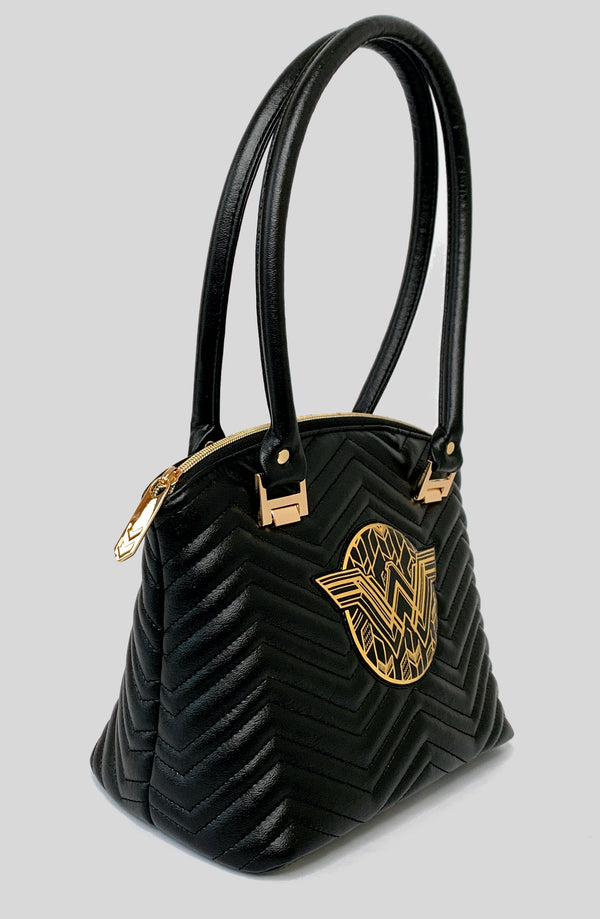 Black Quilted WW Inspired Handbag
