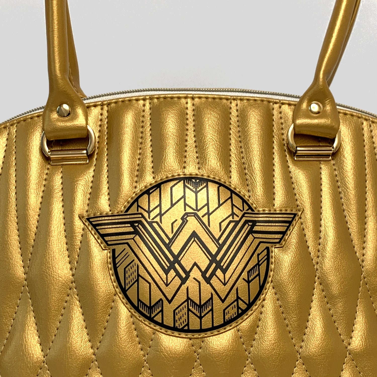 Gold Quilted WW Domed Handbag - DefiantThreads