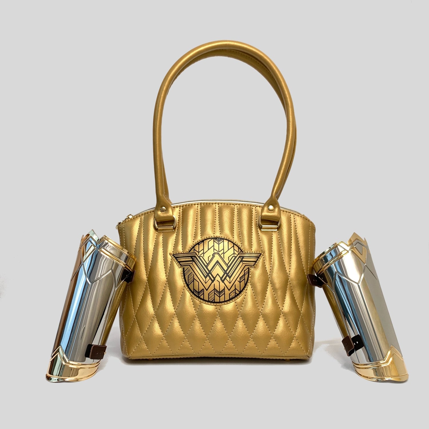Gold Quilted WW Domed Handbag - DefiantThreads