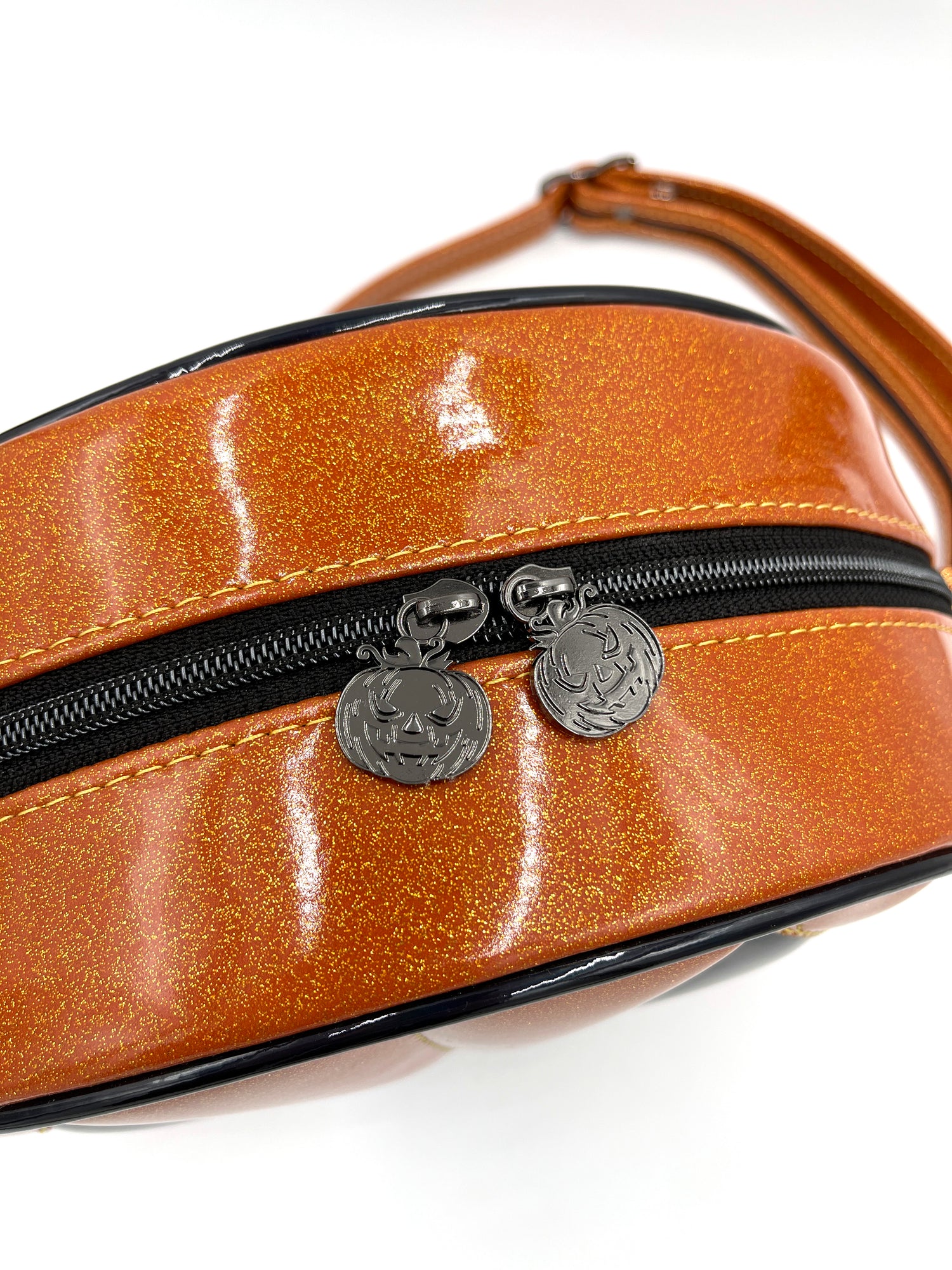 Orange Glitter Pumpkin Bag