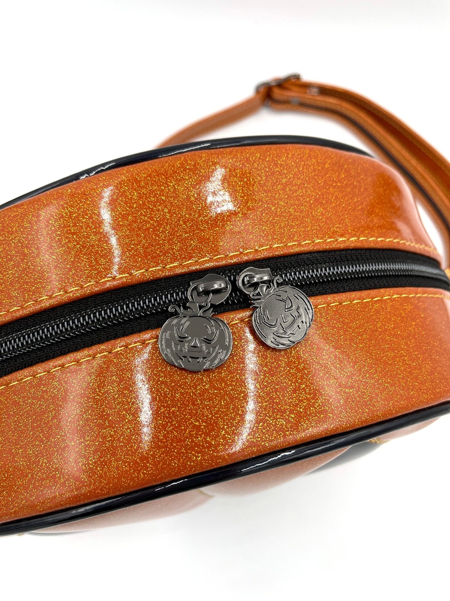 Orange Glitter Pumpkin Bag - DefiantThreads