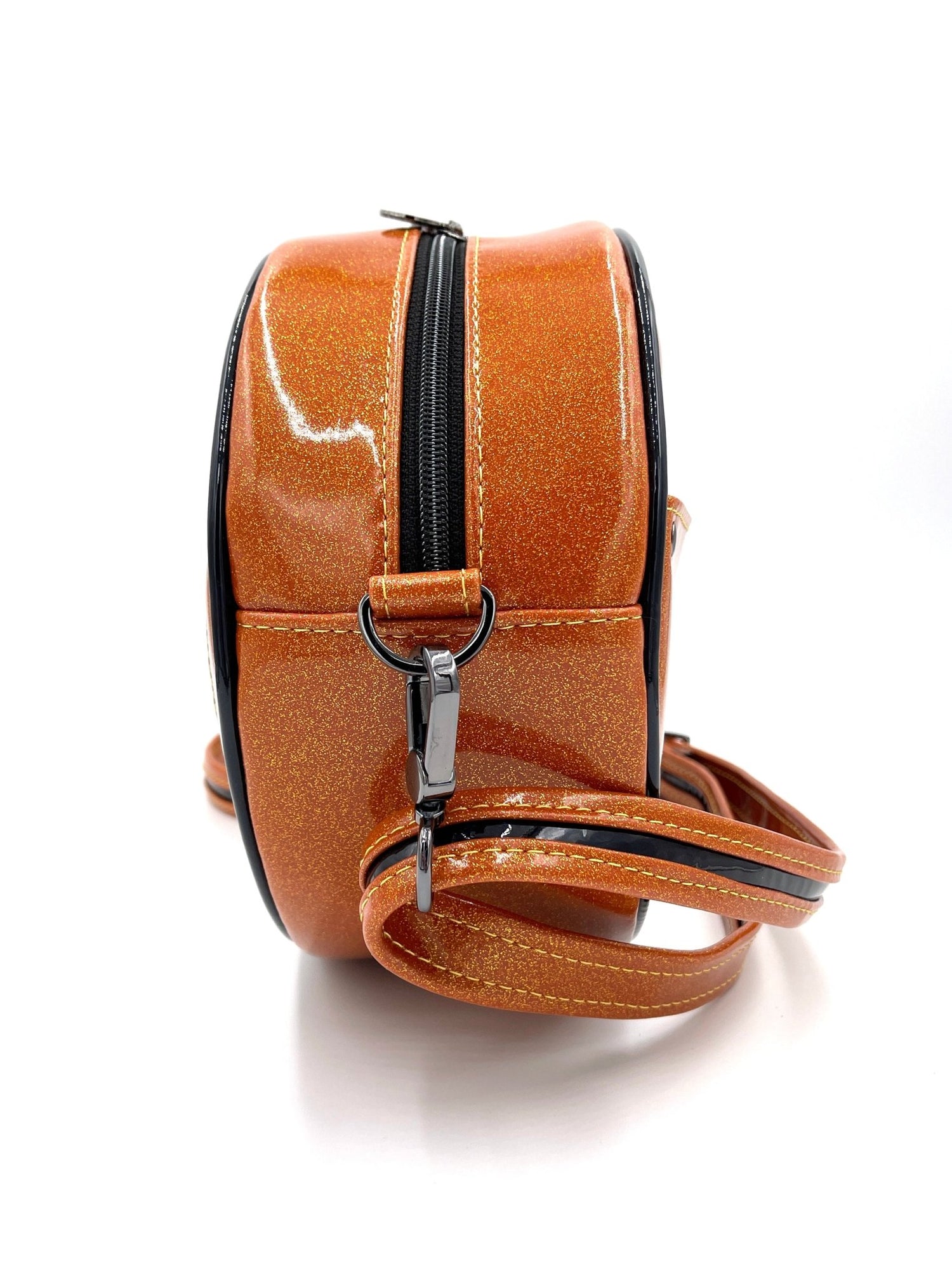 Orange Glitter Pumpkin Bag - DefiantThreads