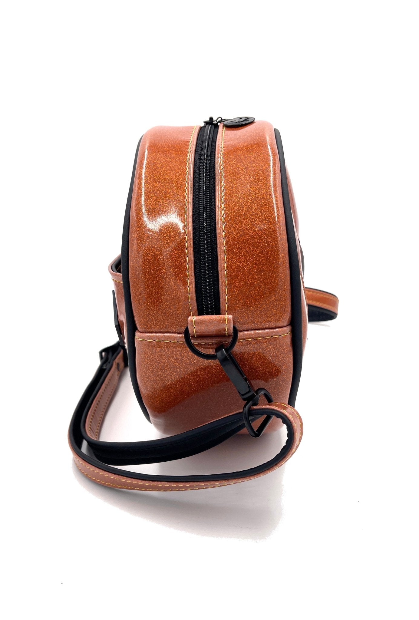 Dark Orange Glitter Pumpkin Bag - DefiantThreads