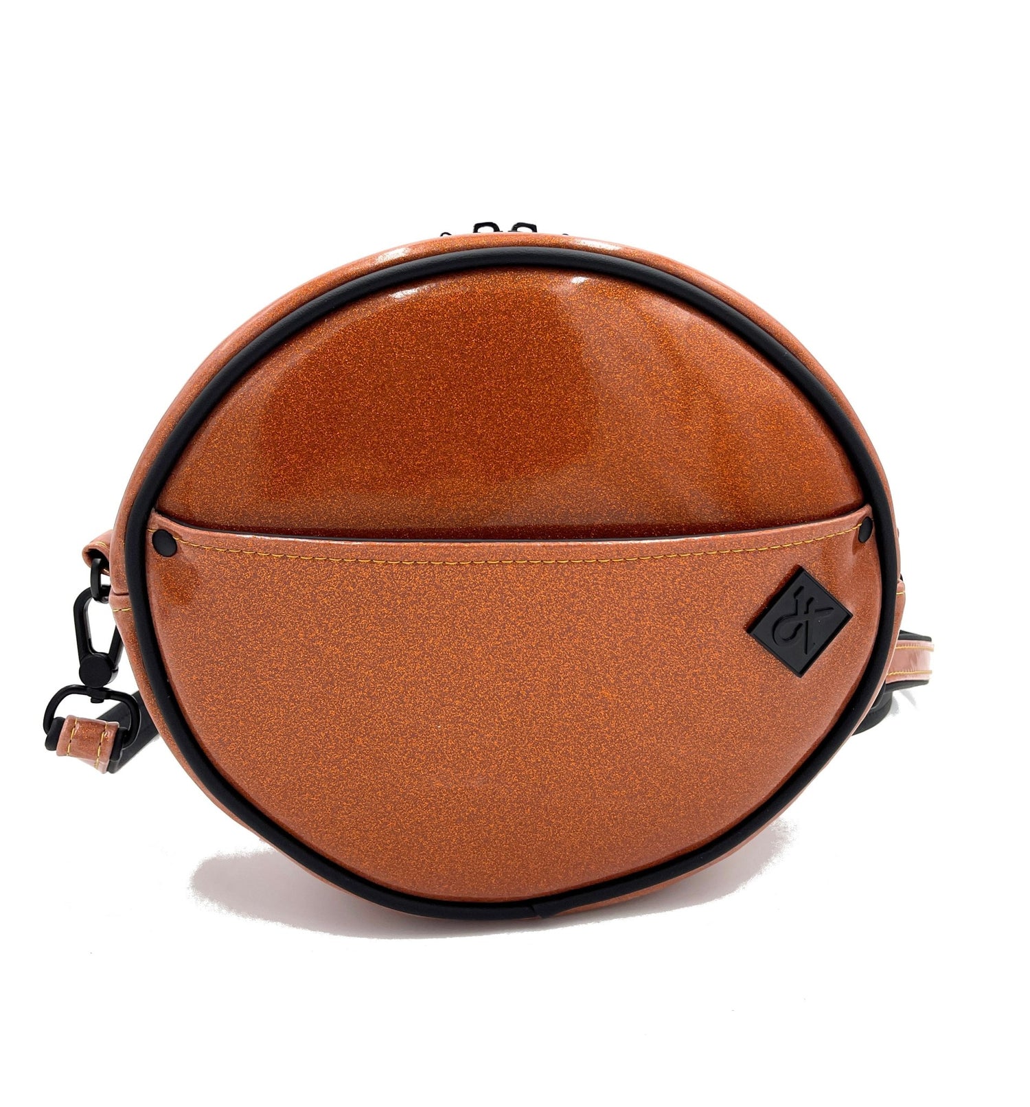 Dark Orange Glitter Pumpkin Bag - DefiantThreads