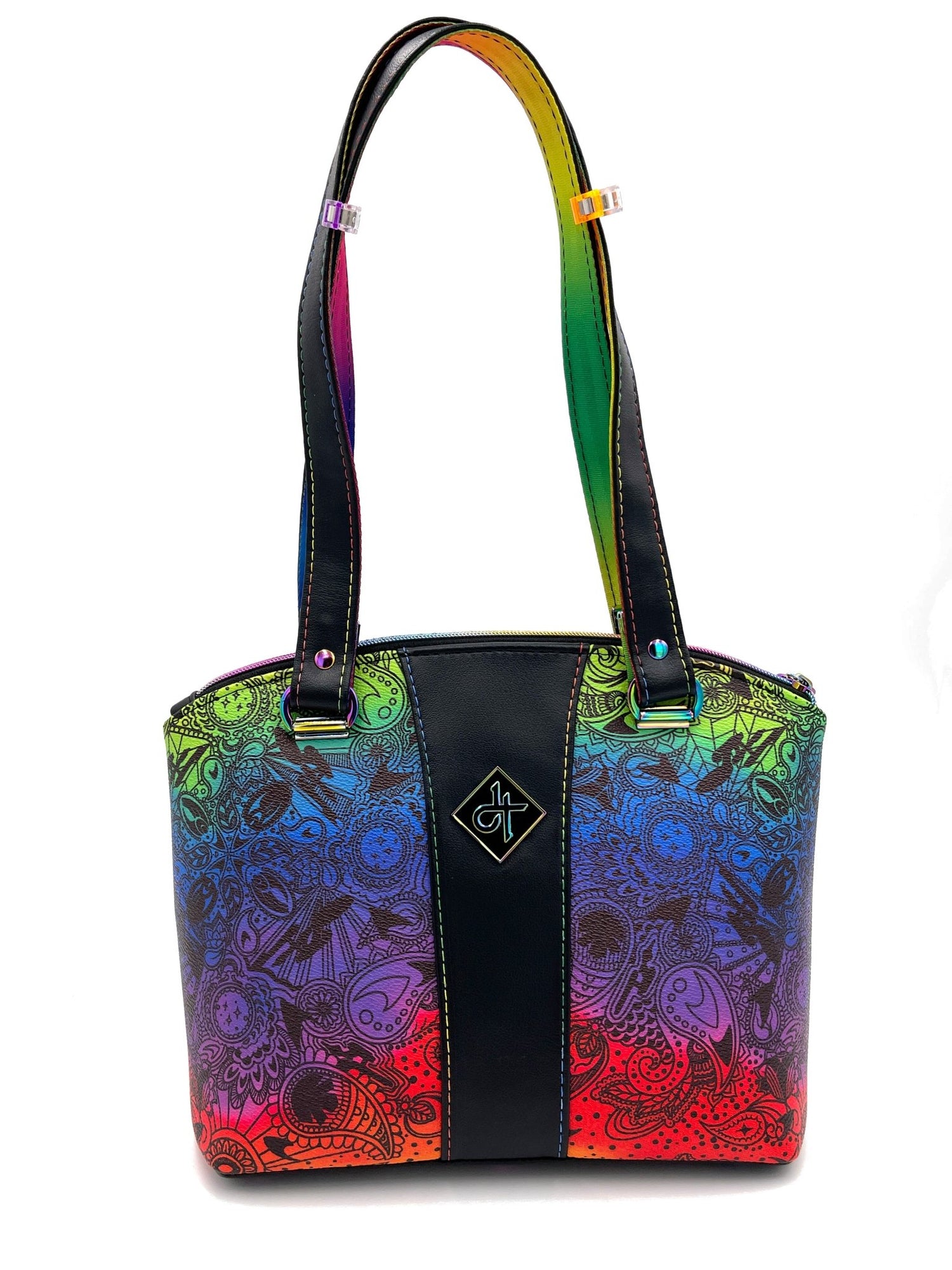 Paisley Rainbow ST Domed Handbag - DefiantThreads