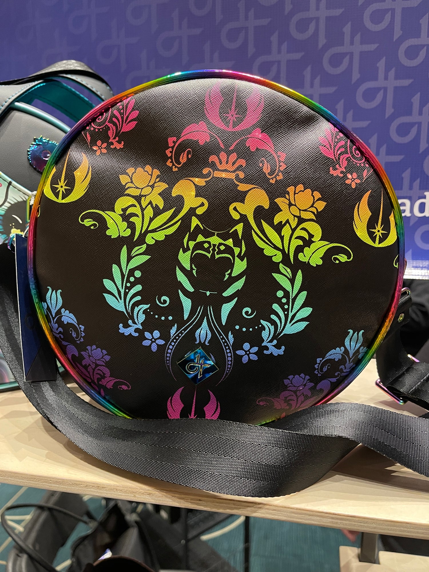 AT Rainbow Damask Circle Bag