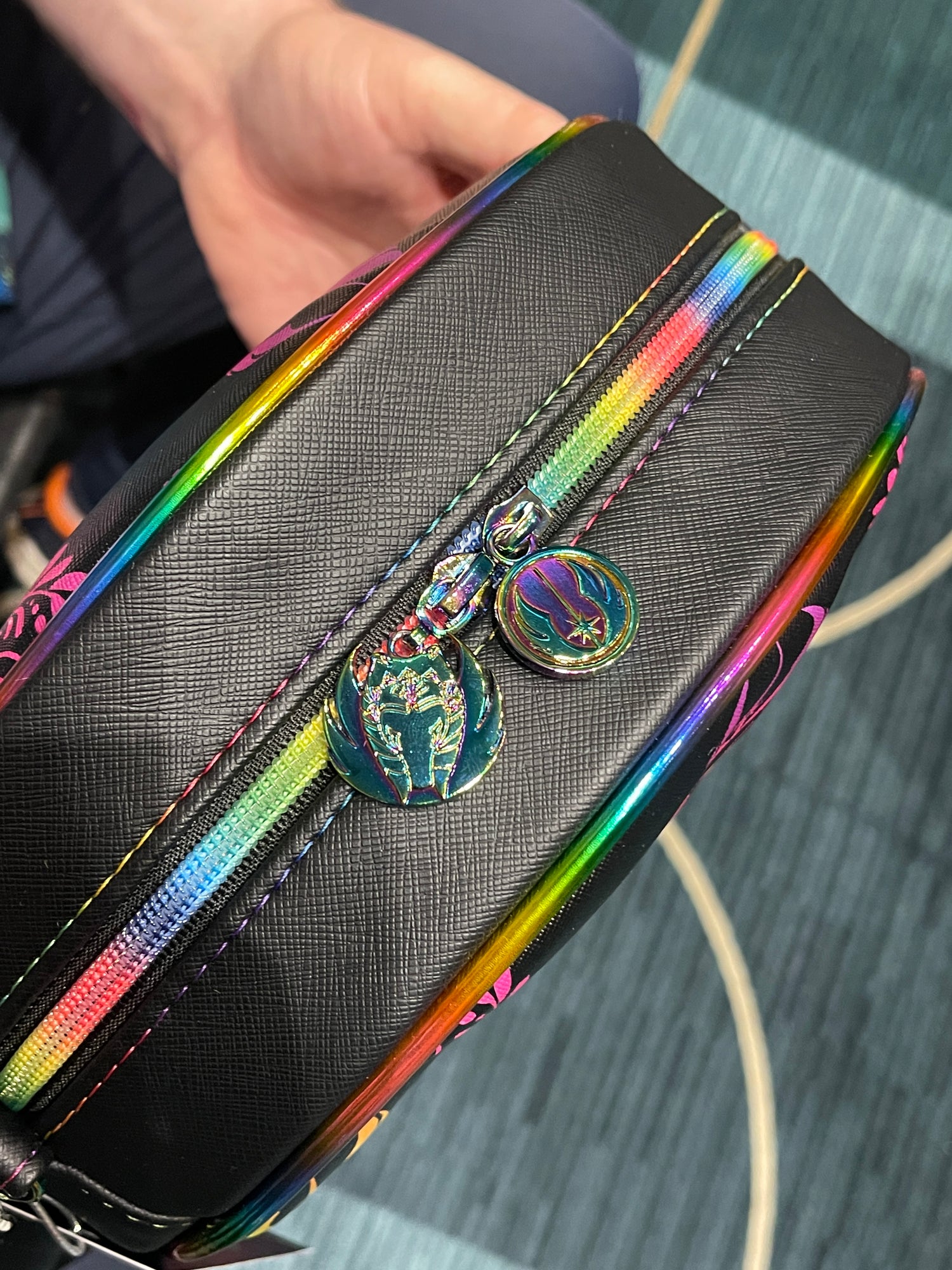 AT Rainbow Damask Circle Bag