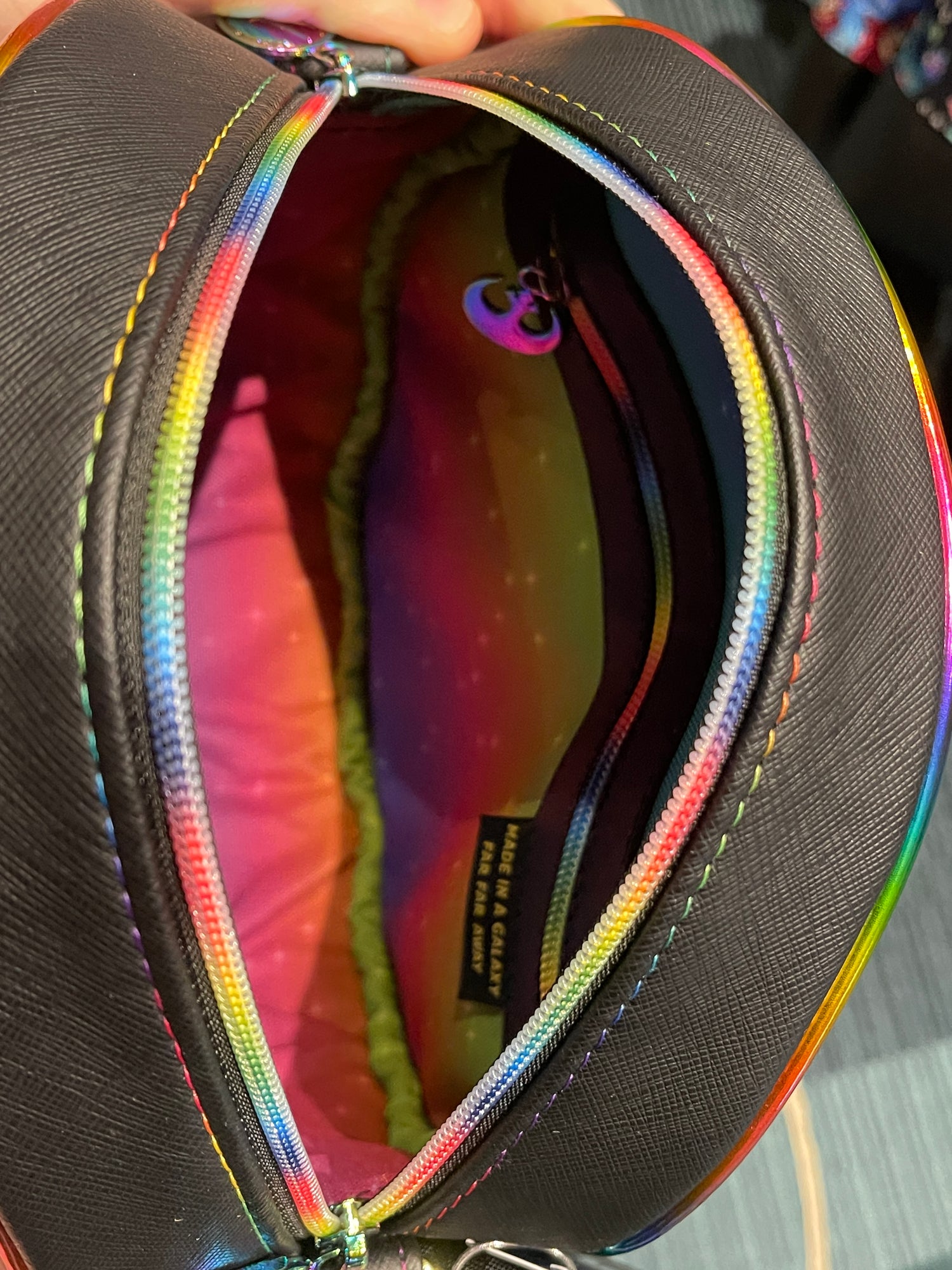 AT Rainbow Damask Circle Bag