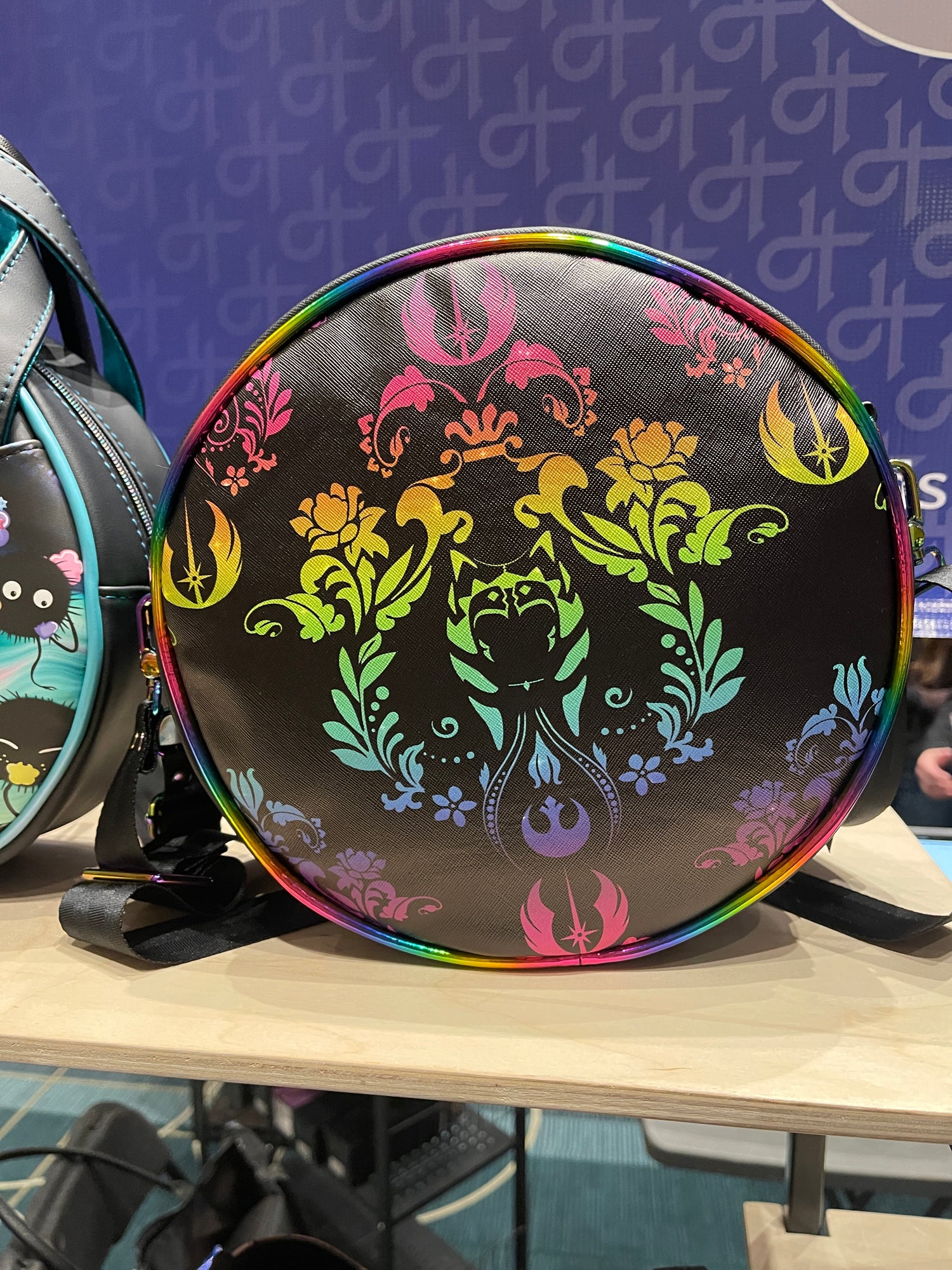 AT Rainbow Damask Circle Bag