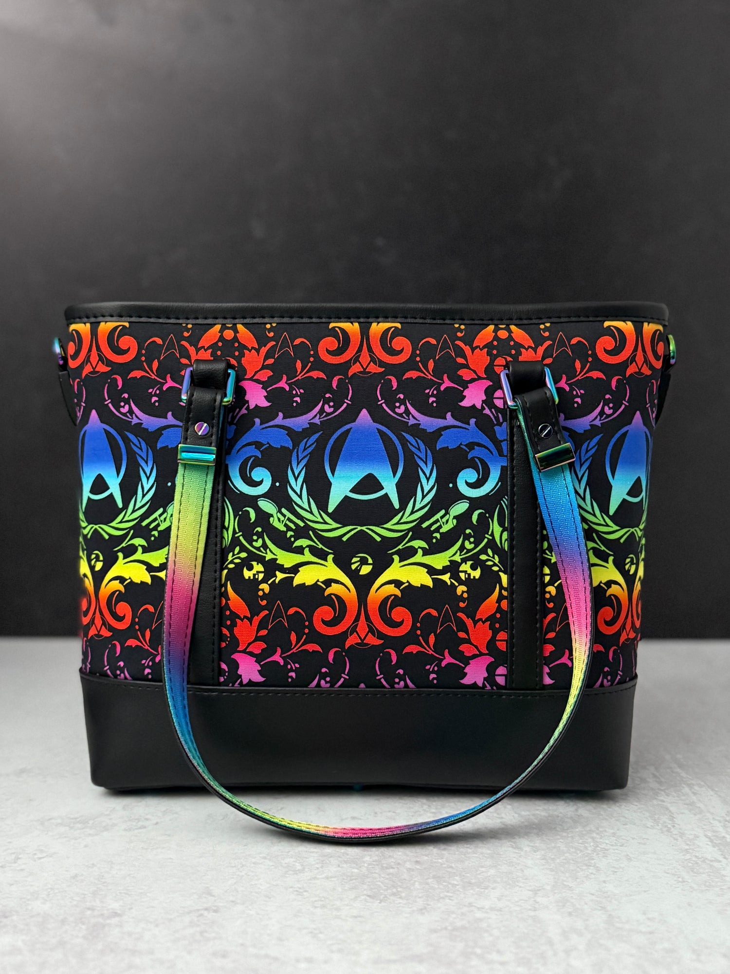 Rainbow Final Frontier Tote Bag