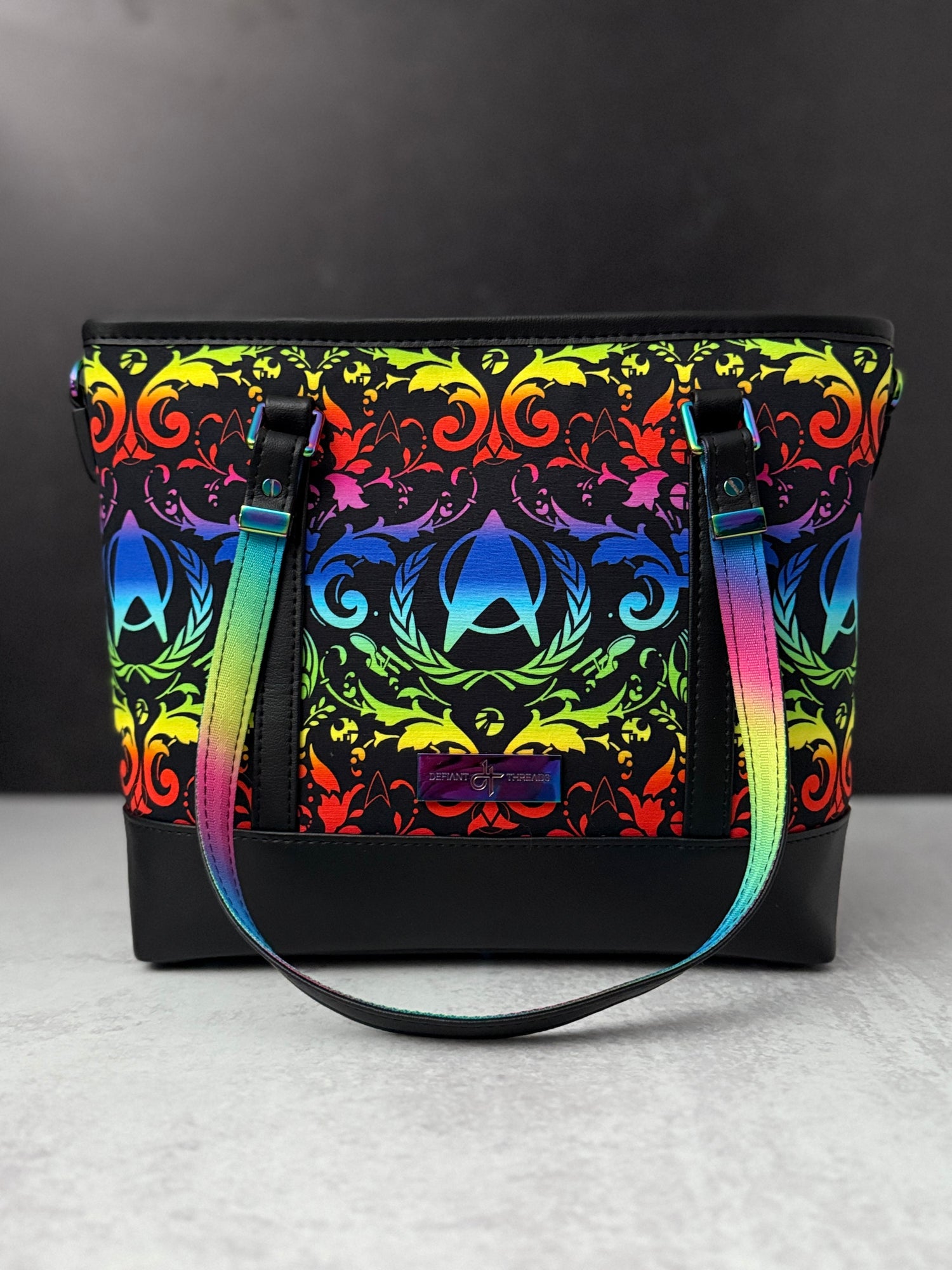 Rainbow Final Frontier Tote Bag
