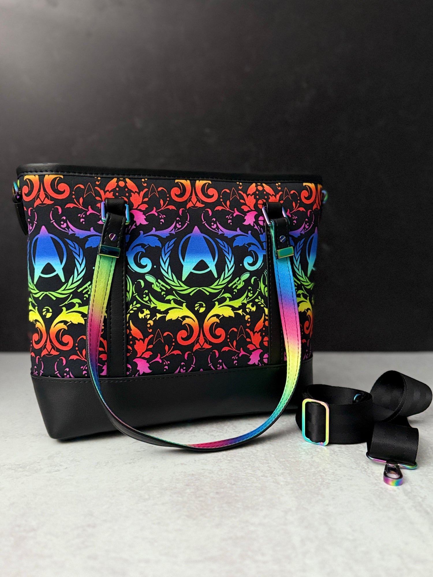 Rainbow Final Frontier Tote Bag