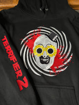 Terrifying Clown with Sunflower Sunglasses Embroidered Sweatshirt