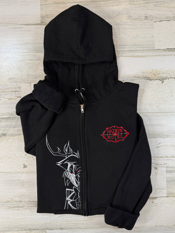 Alastor Embroidered Full-Zip Sweatshirt