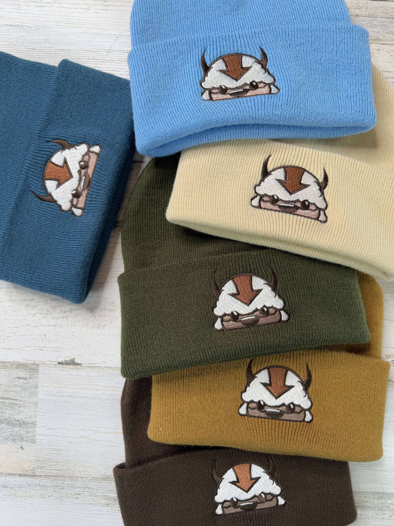 Sky Bison Embroidered Beanie