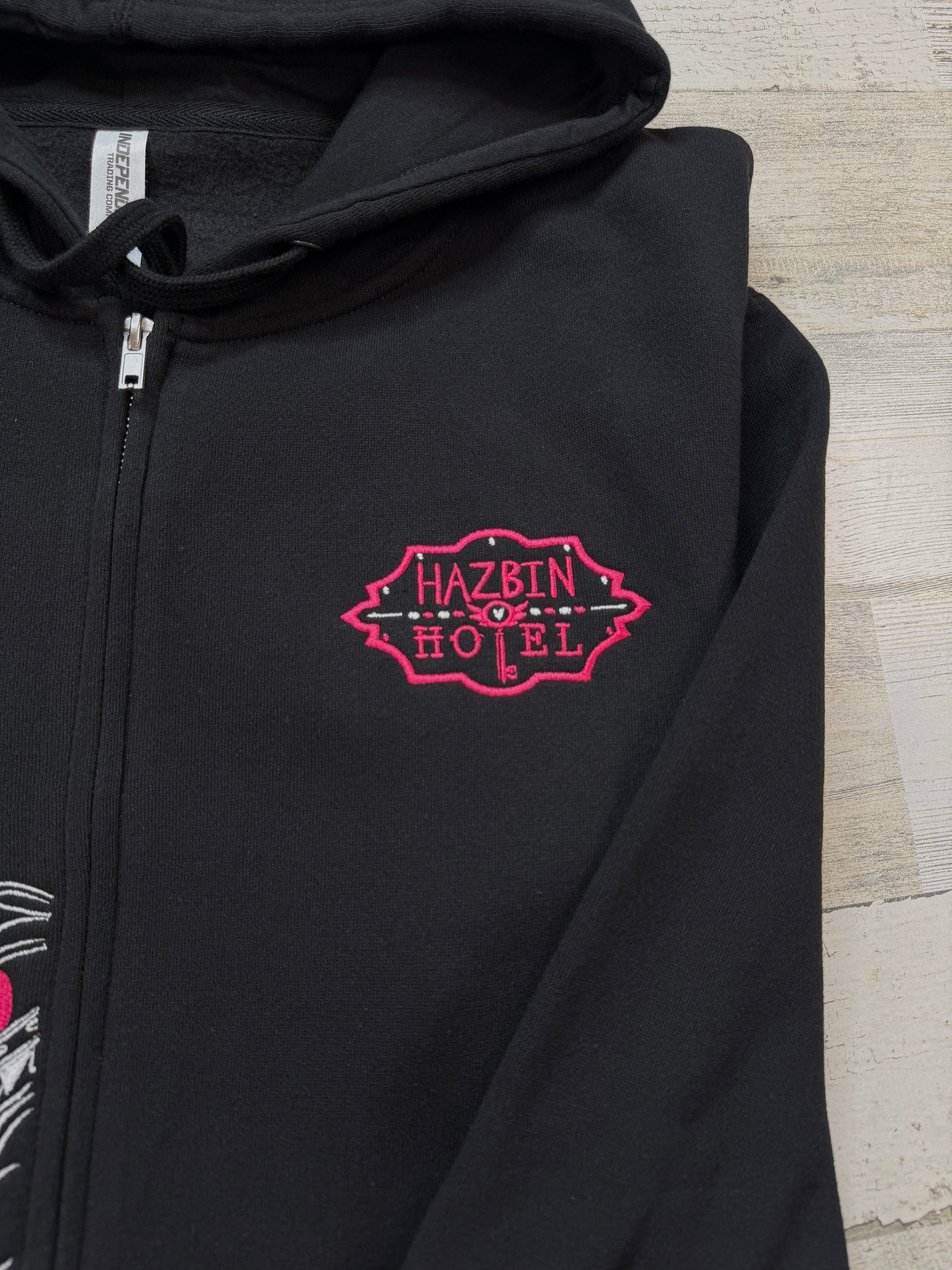 Angel Embroidered Full-Zip Sweatshirt