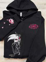 Angel Embroidered Full-Zip Sweatshirt