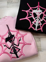 Angel Web Silhouette Embroidered Sweatshirt