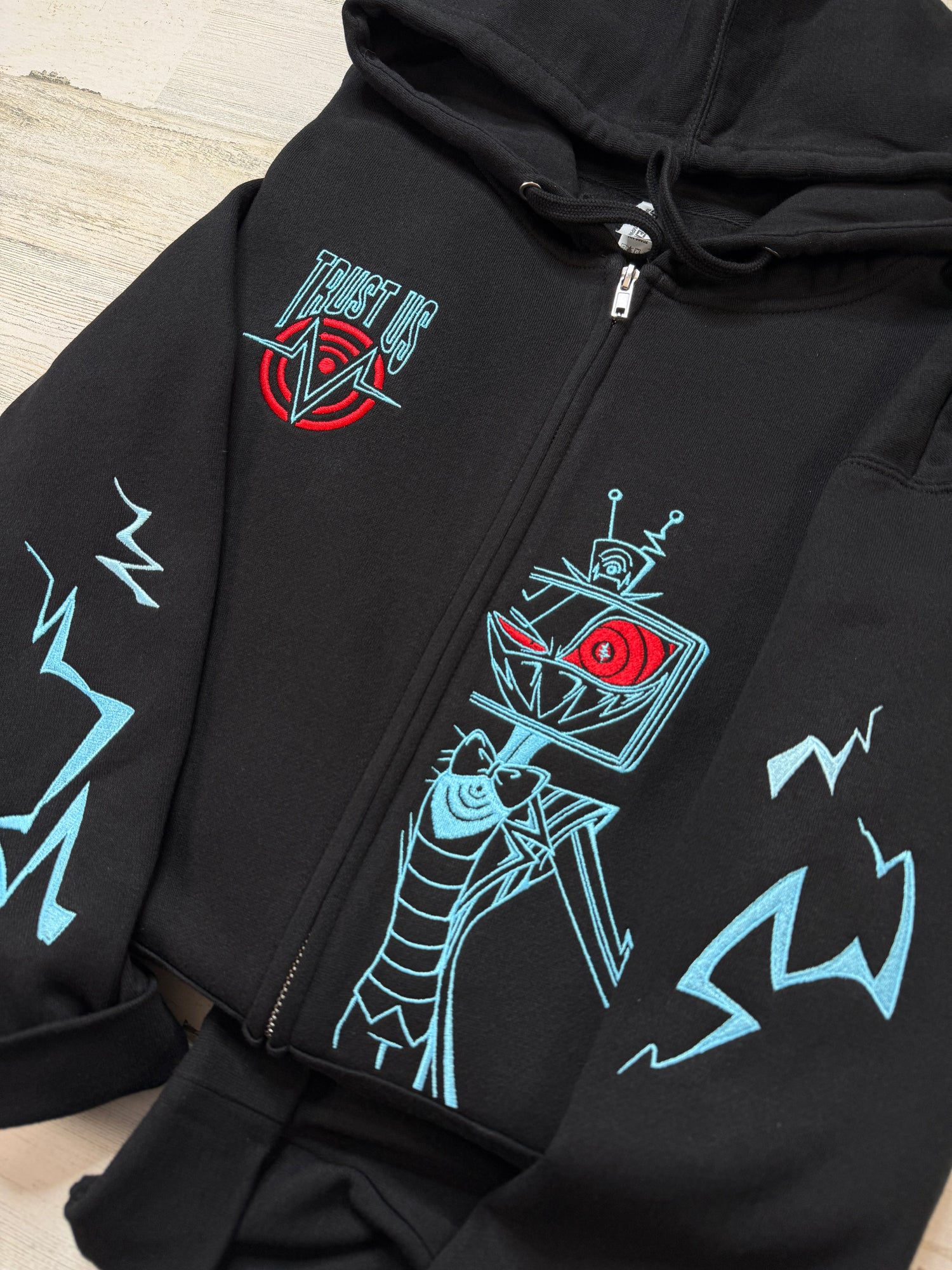 Trust Us Embroidered Full-Zip Sweatshirt