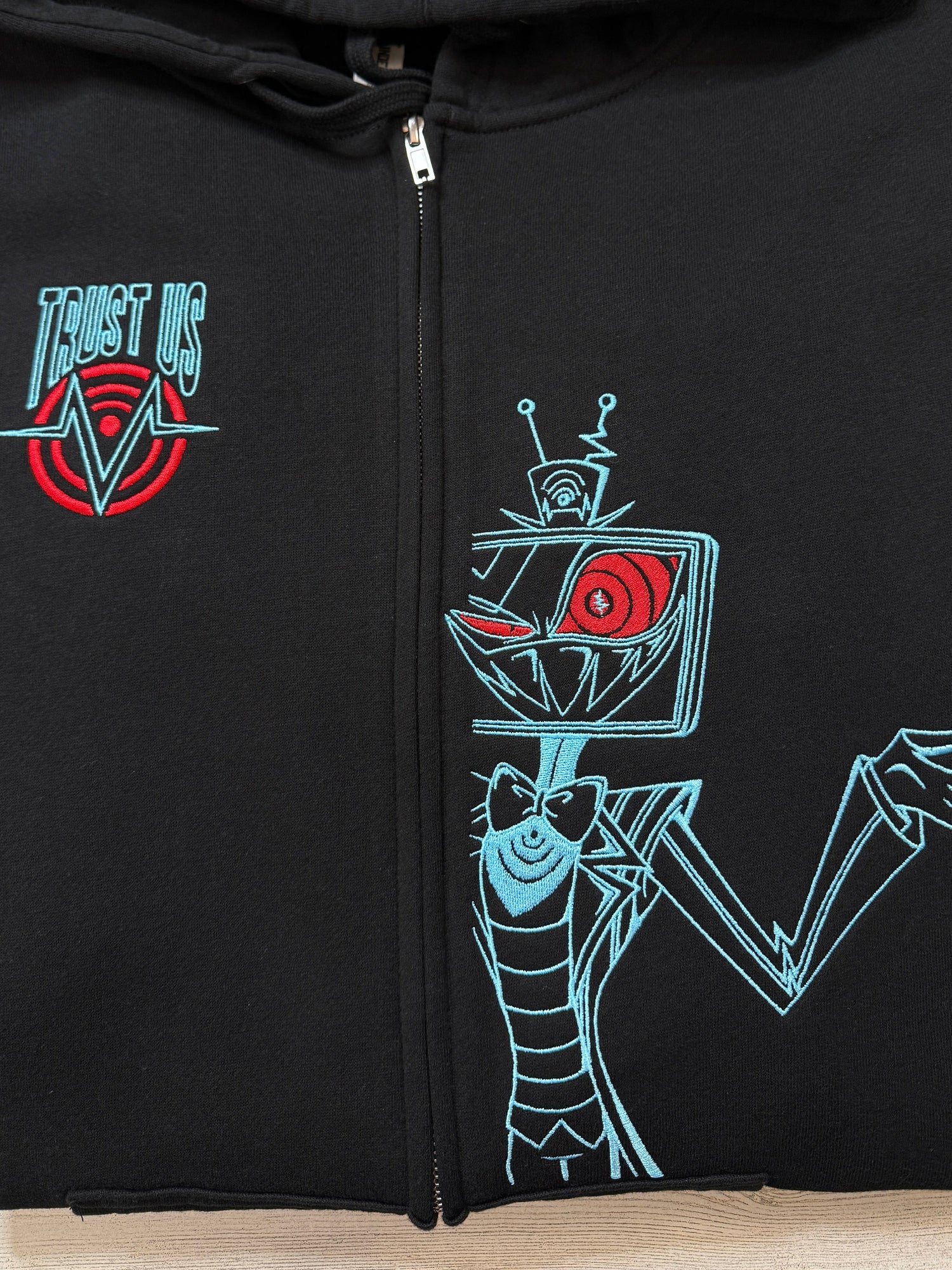 Trust Us Embroidered Full-Zip Sweatshirt