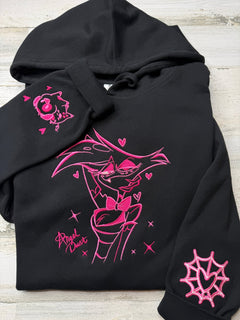 Angel Outline Embroidered Heavyweight Sweatshirt - DefiantThreads