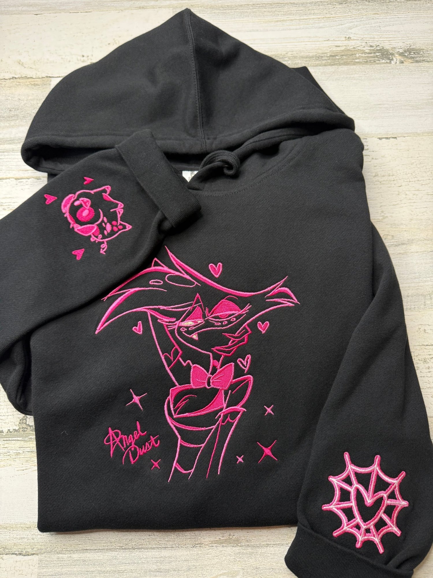 Angel Outline Embroidered Heavyweight Sweatshirt - DefiantThreads
