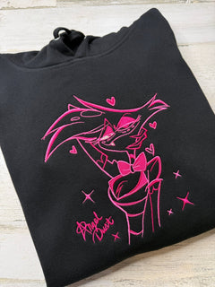Angel Outline Embroidered Heavyweight Sweatshirt - DefiantThreads