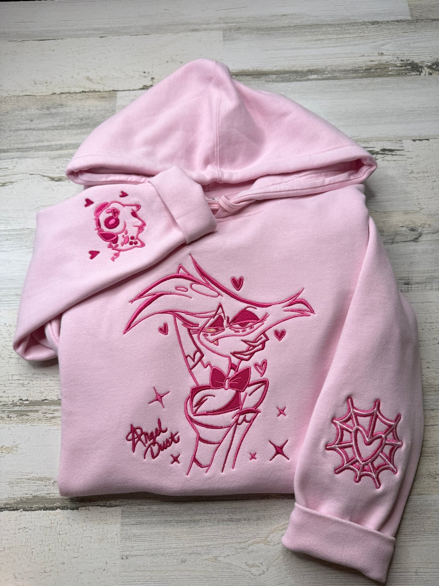 Angel Outline Embroidered Heavyweight Sweatshirt - DefiantThreads