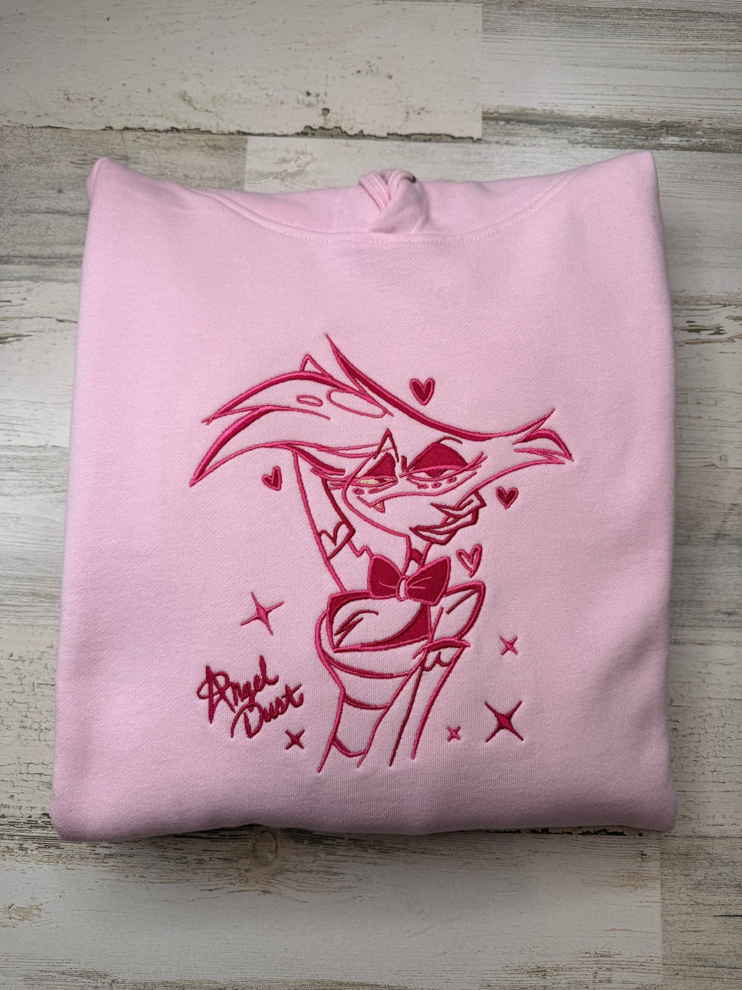 Angel Outline Embroidered Heavyweight Sweatshirt - DefiantThreads