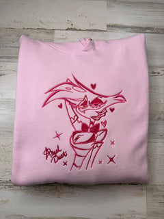 Angel Outline Embroidered Heavyweight Sweatshirt - DefiantThreads