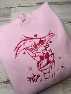 Angel Outline Embroidered Heavyweight Sweatshirt - DefiantThreads