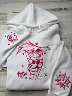 Angel Outline Embroidered Heavyweight Sweatshirt - DefiantThreads