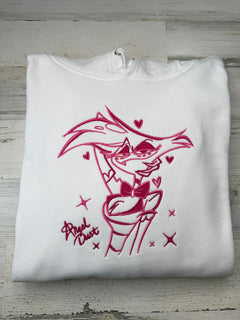 Angel Outline Embroidered Heavyweight Sweatshirt - DefiantThreads