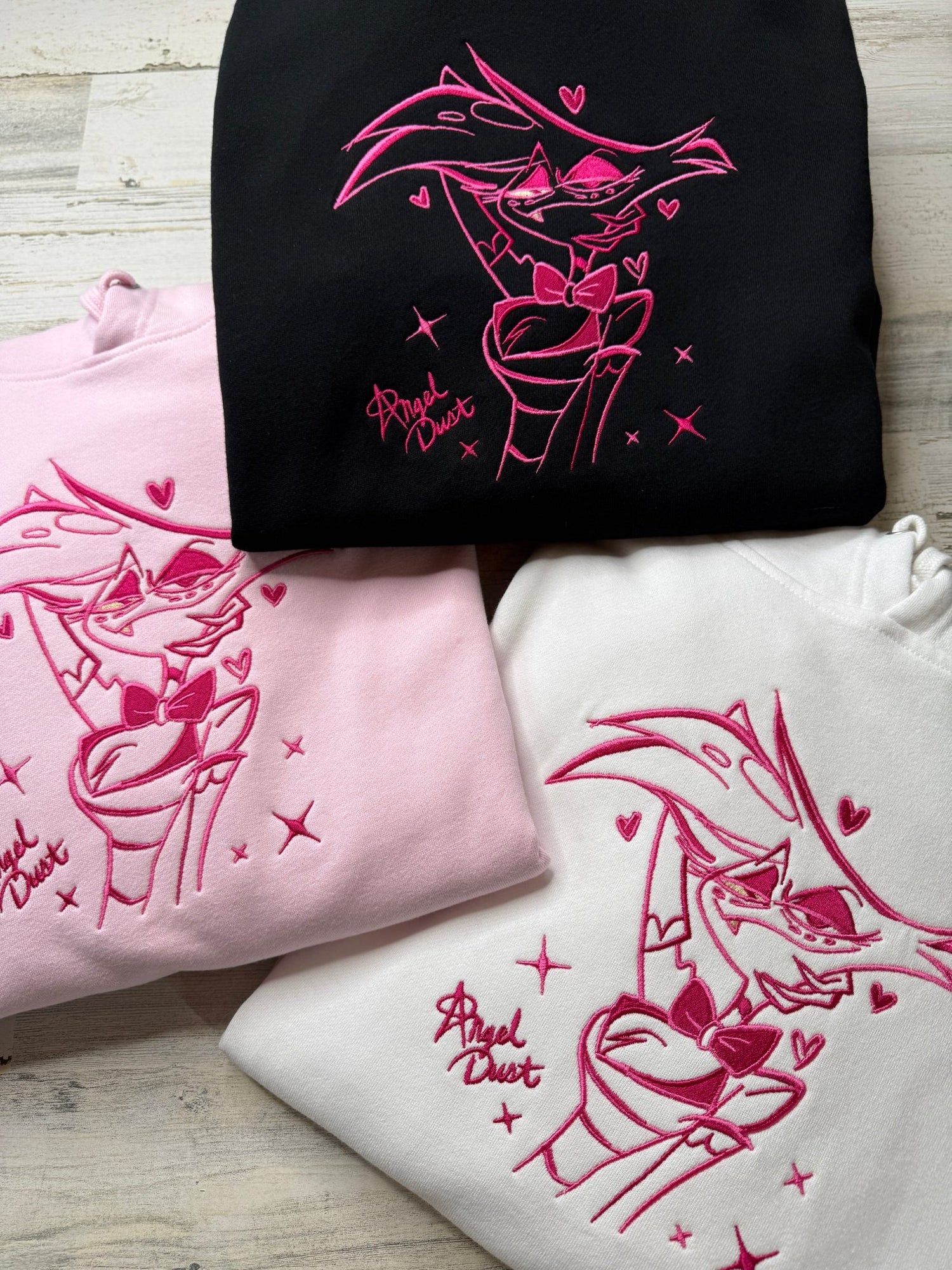 Angel Outline Embroidered Heavyweight Sweatshirt - DefiantThreads
