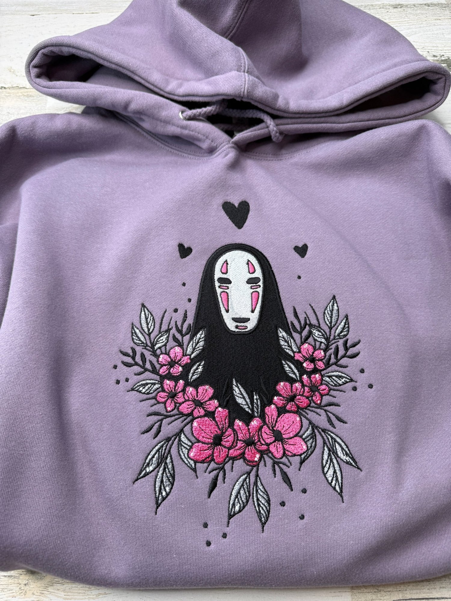 Floral Masked Spirit Embroidered Hooded Sweatshirt - DefiantThreads