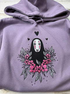 Floral Masked Spirit Embroidered Hooded Sweatshirt - DefiantThreads
