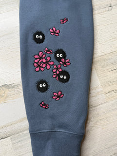 Floral Masked Spirit Embroidered Hooded Sweatshirt - DefiantThreads