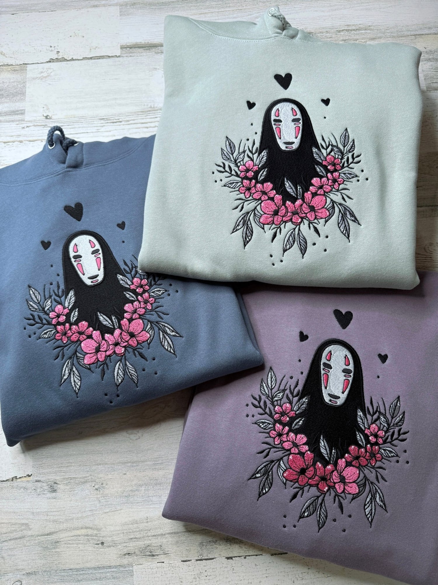 Floral Masked Spirit Embroidered Hooded Sweatshirt - DefiantThreads