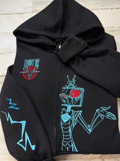Trust Us Embroidered Full - Zip Sweatshirt - DefiantThreads