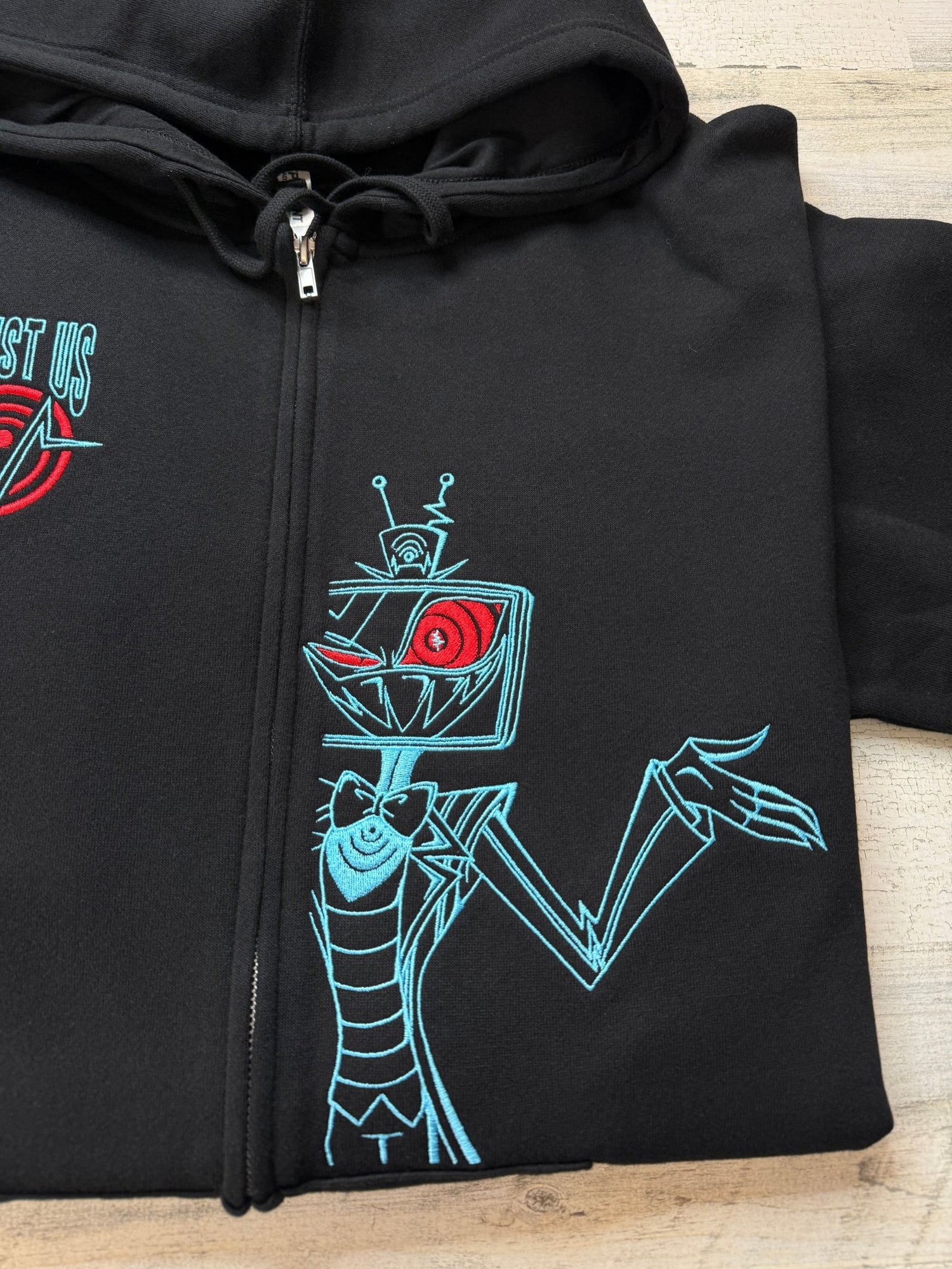 Trust Us Embroidered Full - Zip Sweatshirt - DefiantThreads