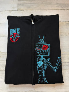 Trust Us Embroidered Full - Zip Sweatshirt - DefiantThreads