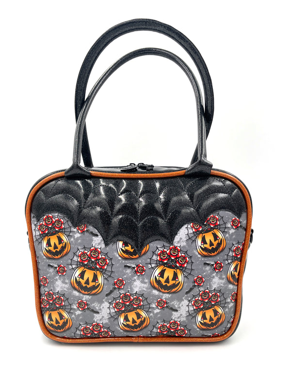 Floral Pumpkin Bowler Bag
