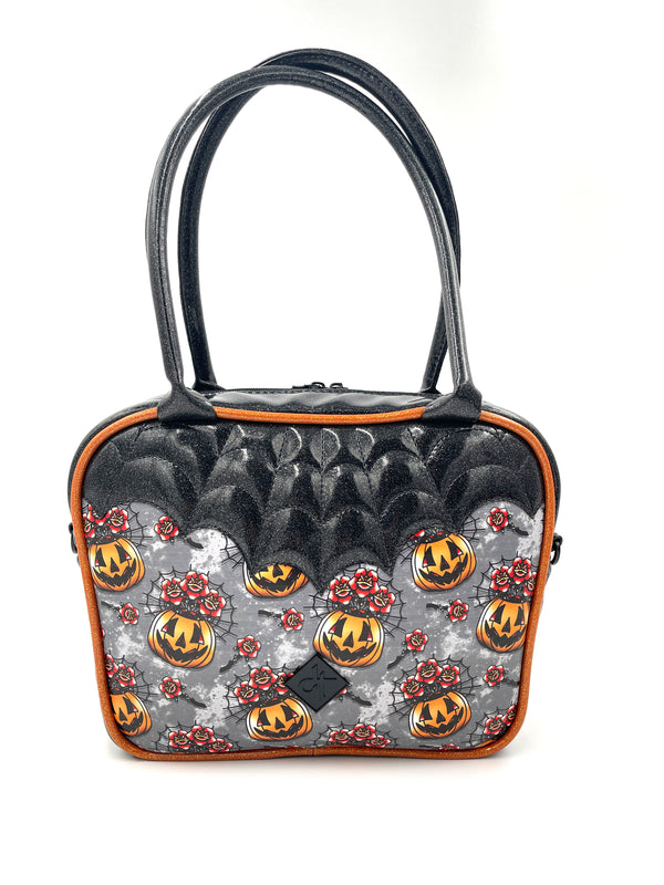 Floral Pumpkin Bowler Bag
