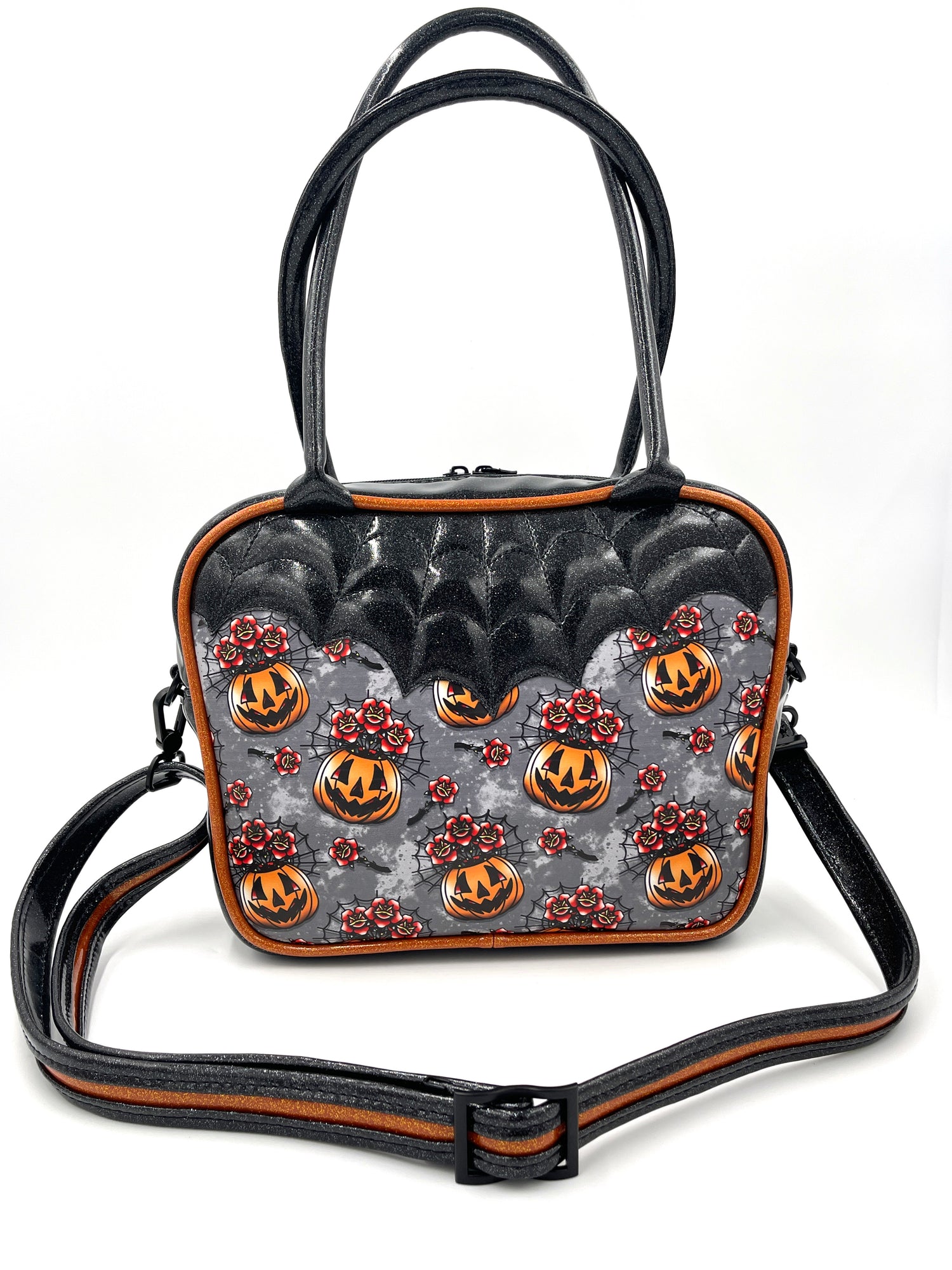 Floral Pumpkin Bowler Bag