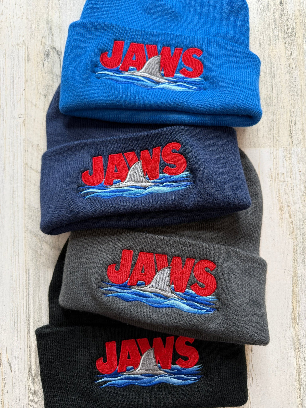 Shark Fin Embroidered Beanie - DefiantThreads