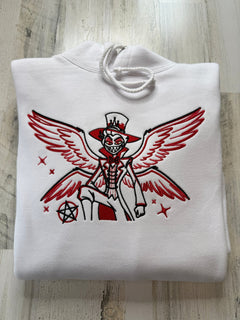 Lucifer Winged Embroidered Sweatshirt - DefiantThreads