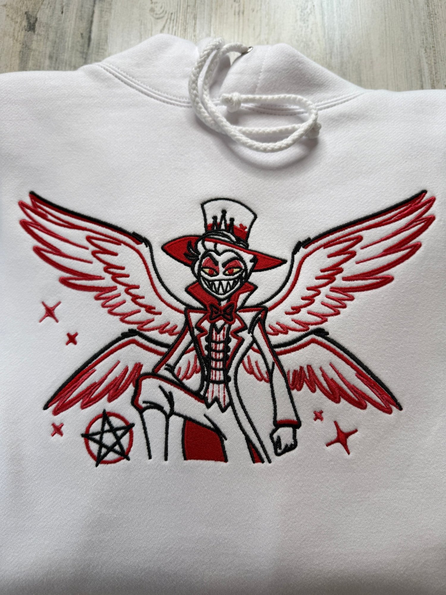 Lucifer Winged Embroidered Sweatshirt - DefiantThreads