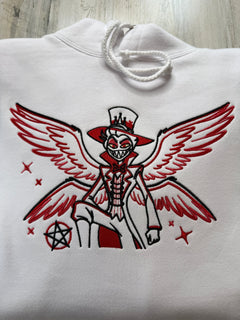 Lucifer Winged Embroidered Sweatshirt - DefiantThreads